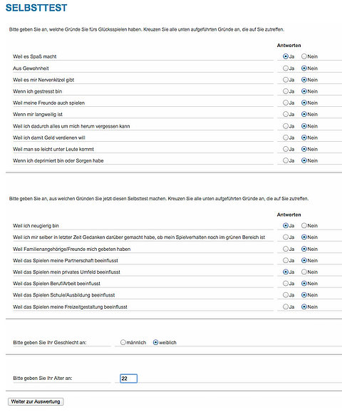 Screenshot TYPO3 Extension - Online Umfragen - Fragen und Antworten