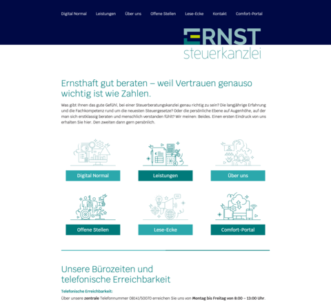 Startseite mit Illustrationen